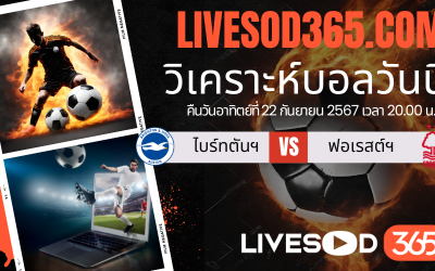 ทีเด็ดวิเคราะห์บอลประจำวันอาทิตย์ พรีเมียร์ลีก อังกฤษ ไบรท์ตันฯ -vs- น็อตติ้งแฮม ฟอเรสต์