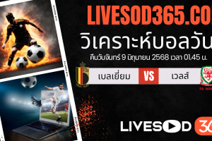 ทีเด็ดวิเคราะห์บอลประจำวันจันทร์ ฟุตบอลโลก 2026 โซนยุโรป เบลเยียม -vs- เวลส์