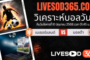 ทีเด็ดวิเคราะห์บอลประจำวันอังคาร ฟุตบอลโลก 2026 โซนยุโรป เนเธอร์แลนด์ -vs- มอลต้า