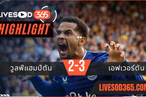 ไฮไลท์บอลวันนี้ พรีเมียร์ลีก อังกฤษ วูล์ฟแฮมป์ตัน -vs- เอฟเวอร์ตัน 30/08/2568