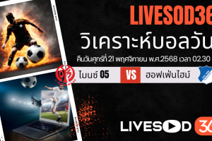 ทีเด็ดวิเคราะห์บอลประจำวันศุกร์ บุนเดสลีก้า เยอรมัน ไมนซ์ 05 -vs- ฮอฟเฟ่นไฮม์