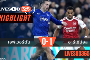 ไฮไลท์ฟุตบอลวันนี้ พรีเมียร์ลีก อังกฤษ เอฟเวอร์ตัน -vs- อาร์เซน่อล 21/12/2568